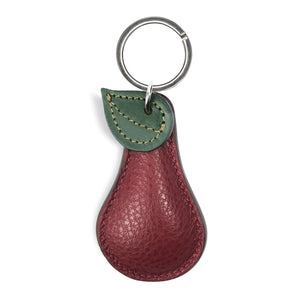 Leather Pear Key Ring